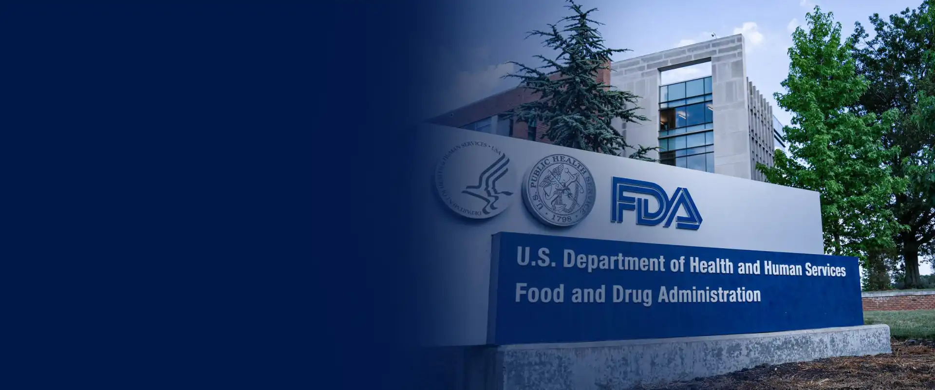 U.S. Food and Drug Administration headquarters sign in Silver Spring, Maryland